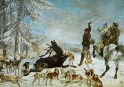 Gustave Courbet The kill of deer Spain oil painting artist